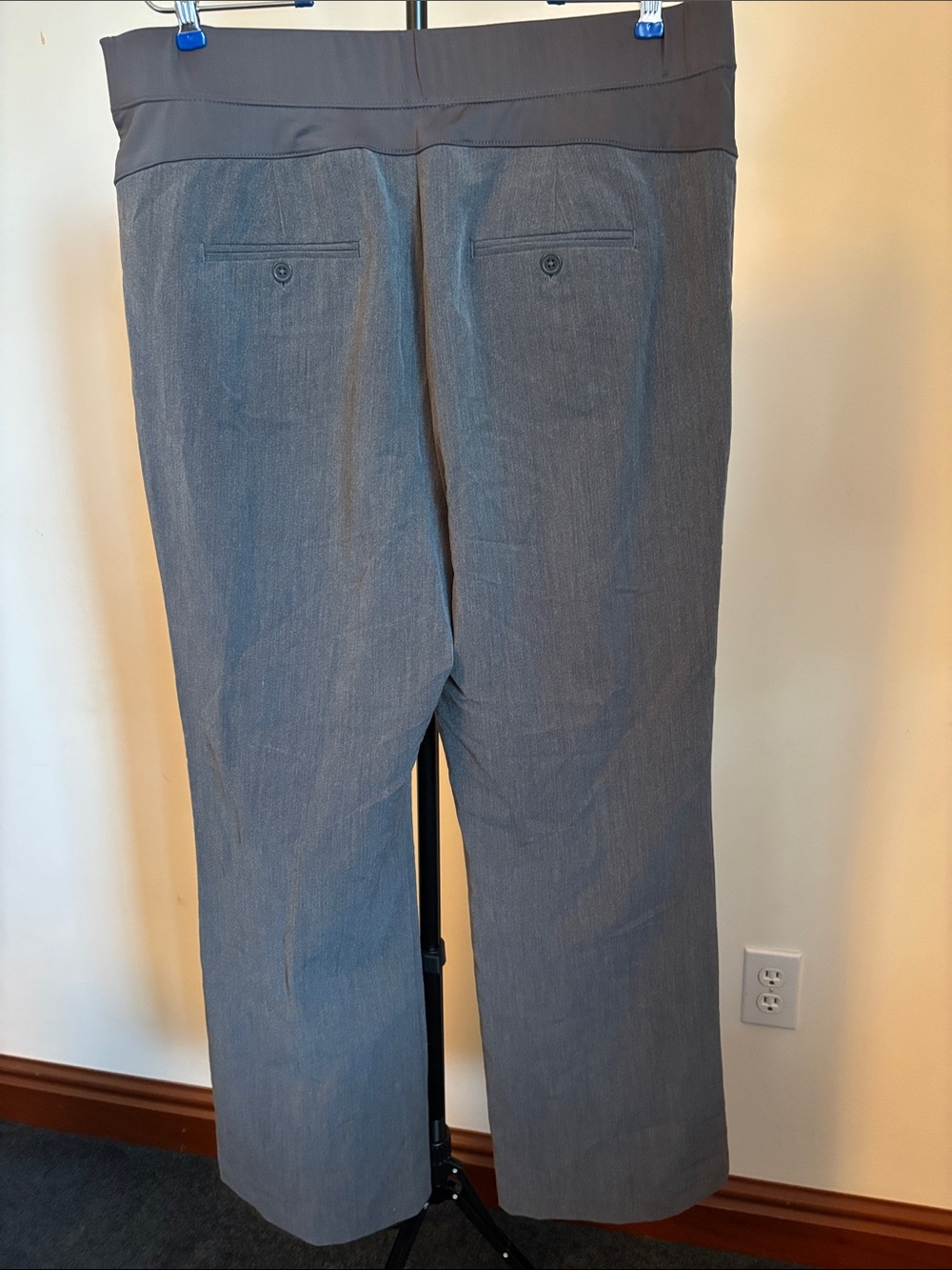 duo Maternity Gray Wide-Leg Pull-On Maternity Pants - Picture 3 of 3